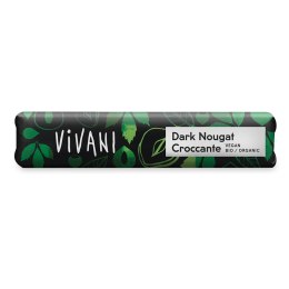 BATON GORZKA CZEKOLADA NUGATOWA Z KROKANTEM Z ORZECHÓW LASKOWYCH BIO 35 g - VIVANI VIVANI (czekolady, batony, kakao instant)