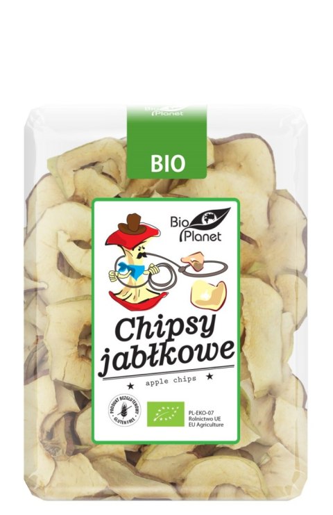 CHIPSY JABŁKOWE BEZGLUTENOWE BIO 100 g - BIO PLANET BIO PLANET - seria PRZEKĄSKI CHIPSY JABŁKOWE BEZGLUTENOWE BIO 100 g - BIO PLANET BIO PLANET - seria PRZEKĄSKI