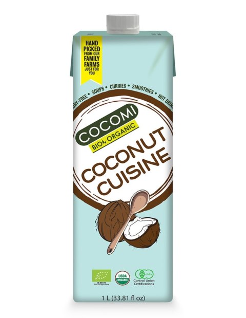 COCONUT MILK - NAPÓJ KOKOSOWY (17 % TŁUSZCZU) BIO 1 L - COCOMI COCOMI (wody kokosowe, oleje kokosowe, śmietanki) COCONUT MILK - NAPÓJ KOKOSOWY (17 % TŁUSZCZU) BIO 1 L - COCOMI COCOMI (wody kokosowe, oleje kokosowe, śmietanki)