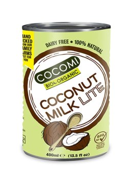 COCONUT MILK - NAPÓJ KOKOSOWY LIGHT (9 % TŁUSZCZU) BIO 400 ml - COCOMI COCOMI (wody kokosowe, oleje kokosowe, śmietanki)