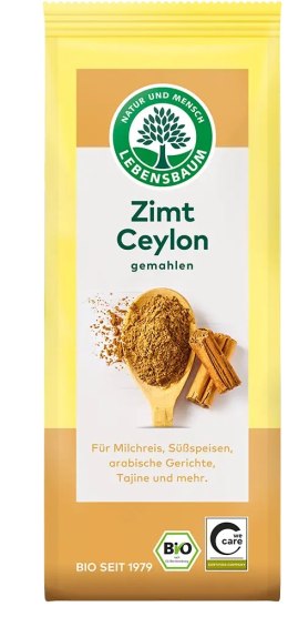 CYNAMON CEJLOŃSKI MIELONY BIO 50 g - LEBENSBAUM LEBENSBAUM (przyprawy, herbaty, kawy)