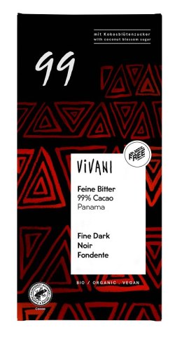 CZEKOLADA GORZKA 99 % BIO 80 g - VIVANI VIVANI (czekolady, batony, kakao instant)