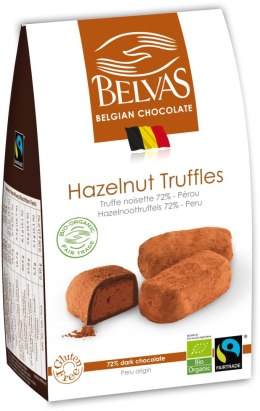 CZEKOLADKI BELGIJSKIE TRUFLE Z ORZECHAMI LASKOWYMI FAIR TRADE BEZGLUTENOWE BIO 100 g - BELVAS BELVAS (belgijskie czekoladki)