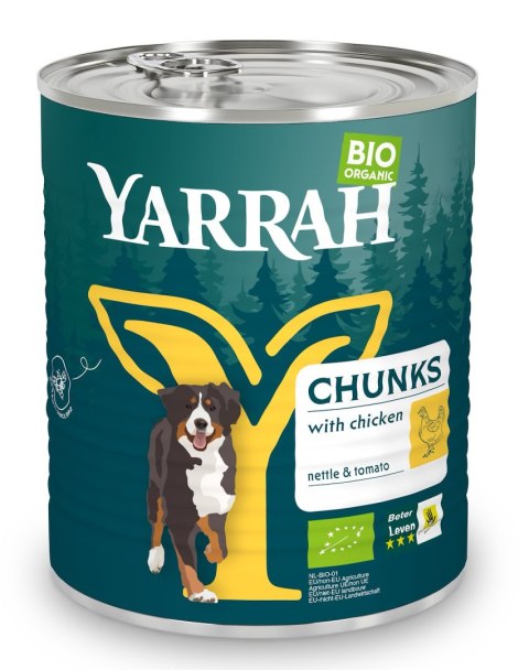 (DLA PSA) KAWAŁKI KURCZAKA Z POKRZYWĄ I POMIDOREM BIO 820 g - YARRAH YARRAH (karma dla kotów i psów) (DLA PSA) KAWAŁKI KURCZAKA Z POKRZYWĄ I POMIDOREM BIO 820 g - YARRAH YARRAH (karma dla kotów i psów)