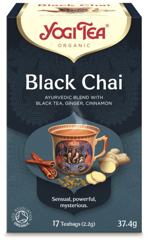 HERBATA CZARNA Z IMBIREM I CYNAMONEM (BLACK CHAI) BIO (17 x 2,2 g) 37,4 g - YOGI TEA YOGI TEA (herbaty i herbatki) HERBATA CZARNA Z IMBIREM I CYNAMONEM (BLACK CHAI) BIO (17 x 2,2 g) 37,4 g - YOGI TEA YOGI TEA (herbaty i herbatki)