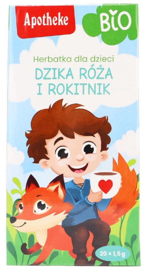 HERBATKA DLA DZIECI - DZIKA RÓŻA I ROKITNIK PO 9 MIESIĄCU BIO (20 x 1,5 g) 30 g - APOTHEKE APOTHEKE (herbatki dla dzieci, dorosłych, błonnik HERBATKA DLA DZIECI - DZIKA RÓŻA I ROKITNIK PO 9 MIESIĄCU BIO (20 x 1,5 g) 30 g - APOTHEKE APOTHEKE (herbatki dla dzieci, dorosłych, błonnik