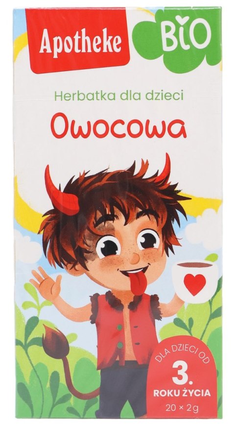 HERBATKA DLA DZIECI - OWOCOWA BIO (20 x 2 g) 40 g - APOTHEKE APOTHEKE (herbatki dla dzieci, dorosłych, błonnik HERBATKA DLA DZIECI - OWOCOWA BIO (20 x 2 g) 40 g - APOTHEKE APOTHEKE (herbatki dla dzieci, dorosłych, błonnik