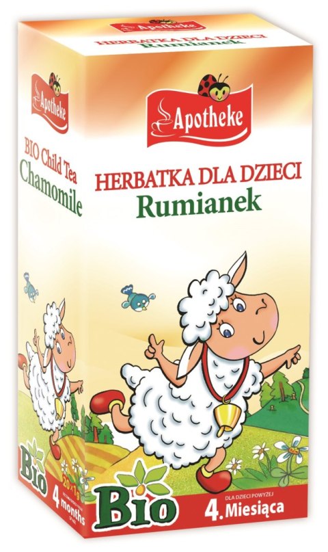 HERBATKA DLA DZIECI - RUMIANKOWA PO 4 MIESIĄCU BIO (20 x 1 g) 20 g - APOTHEKE APOTHEKE (herbatki dla dzieci, dorosłych, błonnik HERBATKA DLA DZIECI - RUMIANKOWA PO 4 MIESIĄCU BIO (20 x 1 g) 20 g - APOTHEKE APOTHEKE (herbatki dla dzieci, dorosłych, błonnik