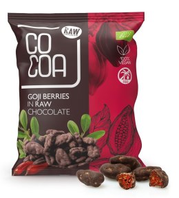 JAGODY GOJI W SUROWEJ CZEKOLADZIE BIO 70 g - COCOA COCOA (czekolady i bakalie w surowej czekoladzie)
