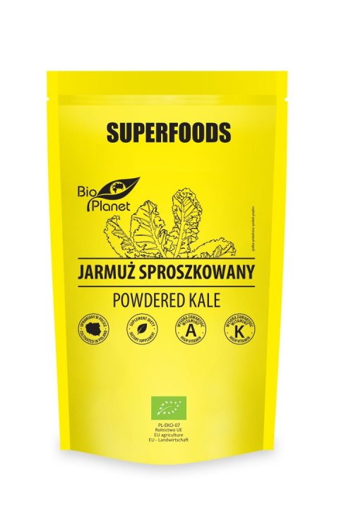 JARMUŻ SPROSZKOWANY BIO 125 g - BIO PLANET BIO PLANET - seria SUPERFOODS JARMUŻ SPROSZKOWANY BIO 125 g - BIO PLANET BIO PLANET - seria SUPERFOODS