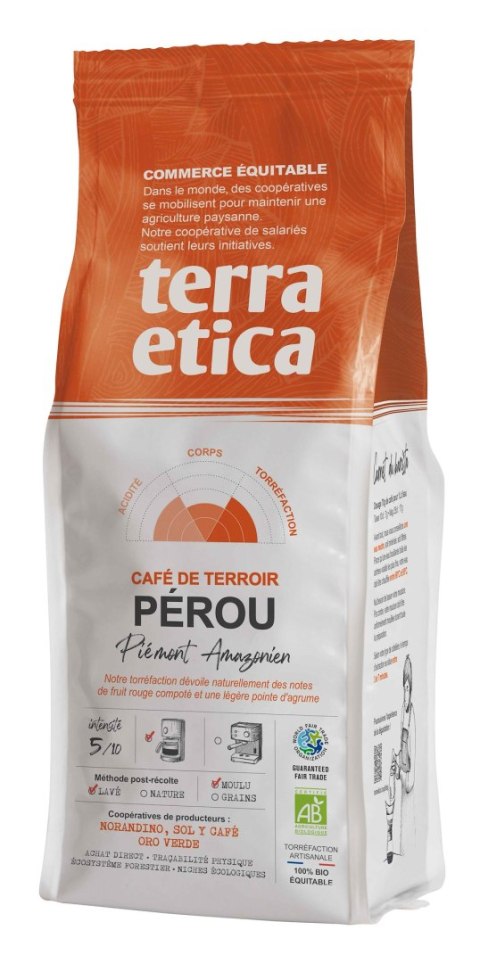KAWA MIELONA ARABICA 100 % PERU FAIR TRADE BIO 250 g - TERRA ETICA TERRA ETICA (kawy, czekolady do picia, kakao) KAWA MIELONA ARABICA 100 % PERU FAIR TRADE BIO 250 g - TERRA ETICA TERRA ETICA (kawy, czekolady do picia, kakao)