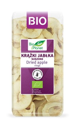 KRĄŻKI JABŁKA SUSZONE BEZGLUTENOWE BIO 100 g - BIO PLANET BIO PLANET - seria FIOLETOWA (owoce suszone)