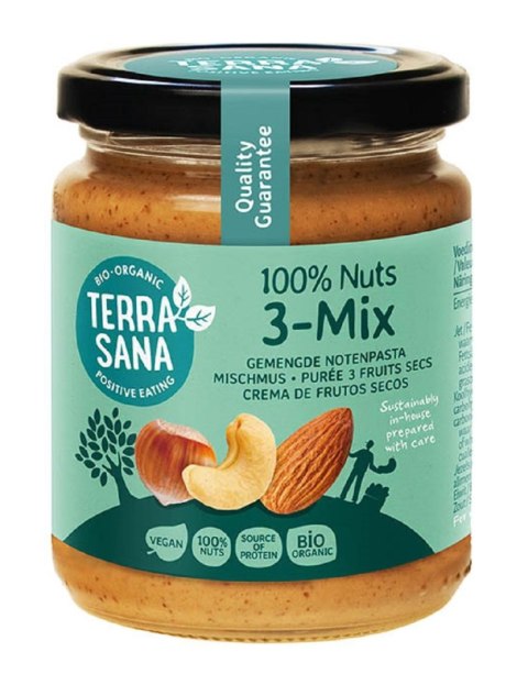 KREM ORZECHOWY MIX (3 ORZECHY) BIO 250 g - TERRASANA TERRASANA (kremy, makarony, sosy sojowe, inne) KREM ORZECHOWY MIX (3 ORZECHY) BIO 250 g - TERRASANA TERRASANA (kremy, makarony, sosy sojowe, inne)