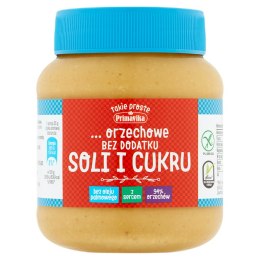 KREM Z PRAŻONYCH ORZESZKÓW ZIEMNYCH BEZ DODATKU SOLI I CUKRU BEZGLUTENOWY 350 g - PRIMAVIKA PRIMAVIKA (przetwory i pasty vege)