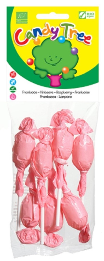 LIZAKI OKRĄGŁE O SMAKU MALINOWYM BEZGLUTENOWE BIO (7 x 10 g) 70 g - CANDY TREE CANDY TREE (lizaki, cukierki, żelki) LIZAKI OKRĄGŁE O SMAKU MALINOWYM BEZGLUTENOWE BIO (7 x 10 g) 70 g - CANDY TREE CANDY TREE (lizaki, cukierki, żelki)
