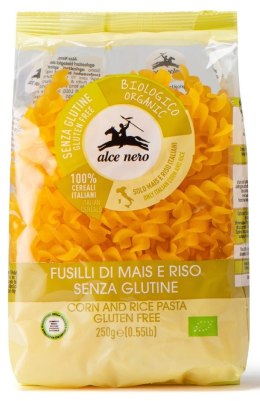 MAKARON (KUKURYDZIANO - RYŻOWY) FUSILLI BEZGLUTENOWY BIO 250 g - ALCE NERO ALCE NERO (włoskie produkty)