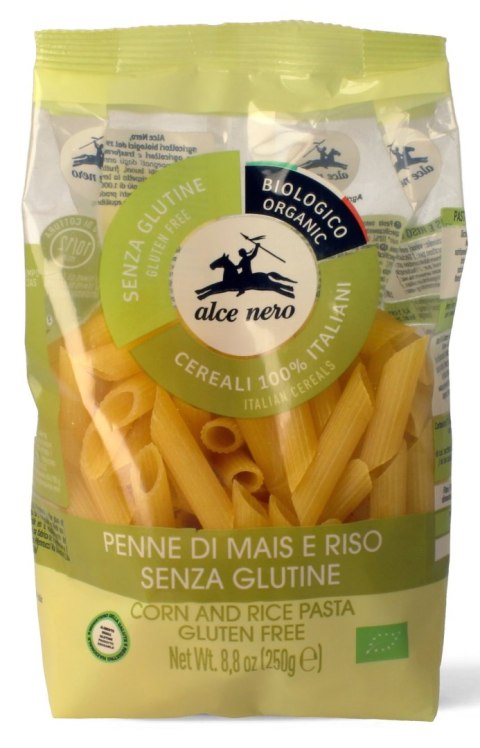 MAKARON (KUKURYDZIANO - RYŻOWY) PENNE BEZGLUTENOWY BIO 250 g - ALCE NERO ALCE NERO (włoskie produkty) MAKARON (KUKURYDZIANO - RYŻOWY) PENNE BEZGLUTENOWY BIO 250 g - ALCE NERO ALCE NERO (włoskie produkty)
