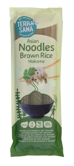 MAKARON (RYŻOWY RAZOWY Z WAKAME) NOODLE SPAGHETTI BEZGLUTENOWY BIO 250 g - TERRASANA TERRASANA (kremy, makarony, sosy sojowe, inne)