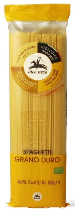 MAKARON (SEMOLINOWY) SPAGHETTI BIO 500 g - ALCE NERO ALCE NERO (włoskie produkty)
