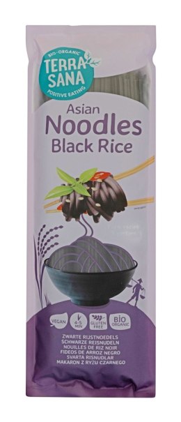 MAKARON (Z RYŻU CZARNEGO I RYŻU BRĄZOWEGO) NOODLE SPAGHETTI BEZGLUTENOWY BIO 250 g - TERRASANA TERRASANA (kremy, makarony, sosy sojowe, inne)