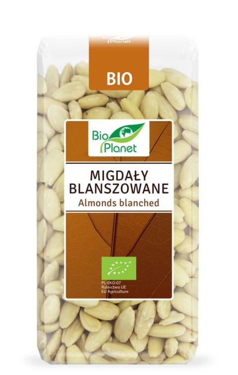 MIGDAŁY BLANSZOWANE BIO 350 g - BIO PLANET BIO PLANET - seria BRĄZOWA (orzechy i pestki) MIGDAŁY BLANSZOWANE BIO 350 g - BIO PLANET BIO PLANET - seria BRĄZOWA (orzechy i pestki)