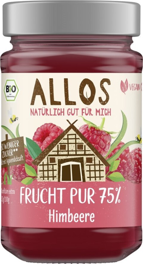 MUS MALINOWY (75 % OWOCÓW) BIO 250 g - ALLOS ALLOS (musy, musli, chałwa, syrop z agawy) MUS MALINOWY (75 % OWOCÓW) BIO 250 g - ALLOS ALLOS (musy, musli, chałwa, syrop z agawy)