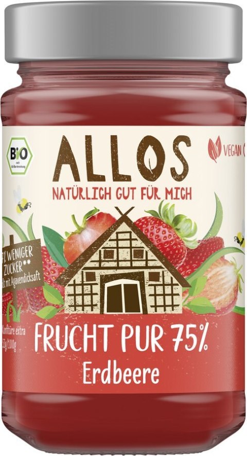MUS TRUSKAWKOWY (75 % OWOCÓW) BIO 250 g - ALLOS ALLOS (musy, musli, chałwa, syrop z agawy) MUS TRUSKAWKOWY (75 % OWOCÓW) BIO 250 g - ALLOS ALLOS (musy, musli, chałwa, syrop z agawy)