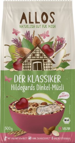 MUSLI ORKISZOWE ŚW. HILDEGARDY BIO 500 g - ALLOS ALLOS (musy, musli, chałwa, syrop z agawy)