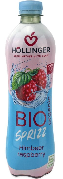 NAPÓJ GAZOWANY MALINOWY 30 % MNIEJ CUKRU BIO 500 ml - HOLLINGER HOLLINGER (soki, nektary, napoje, syropy)
