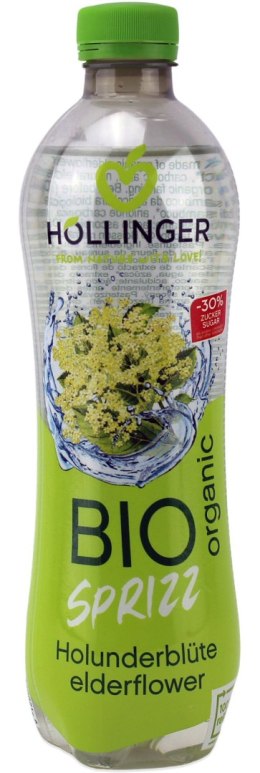 NAPÓJ GAZOWANY O SMAKU KWIATÓW CZARNEGO BZU 30 % MNIEJ CUKRU BIO 500 ml - HOLLINGER HOLLINGER (soki, nektary, napoje, syropy)