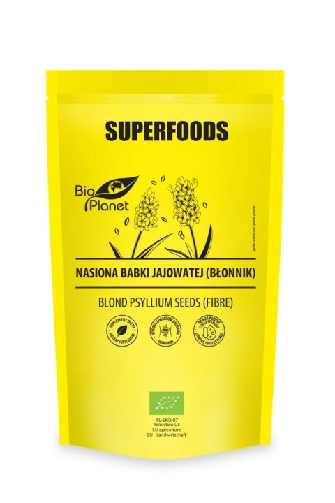 NASIONA BABKI JAJOWATEJ (BŁONNIK) BIO 250 g - BIO PLANET BIO PLANET - seria SUPERFOODS NASIONA BABKI JAJOWATEJ (BŁONNIK) BIO 250 g - BIO PLANET BIO PLANET - seria SUPERFOODS