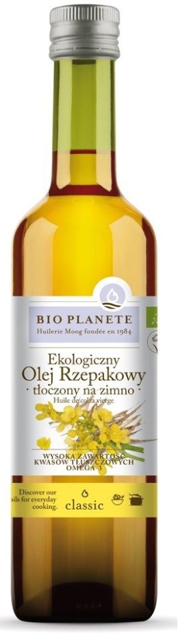 OLEJ RZEPAKOWY TŁOCZONY NA ZIMNO OMEGA-3 BIO 500 ml - BIO PLANETE BIO PLANETE (oleje i oliwy)