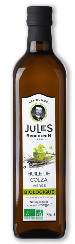 OLEJ RZEPAKOWY TŁOCZONY NA ZIMNO OMEGA-3 BIO 750 ml - JULES BROCHENIN JULES BROCHENIN (oleje i oliwy)