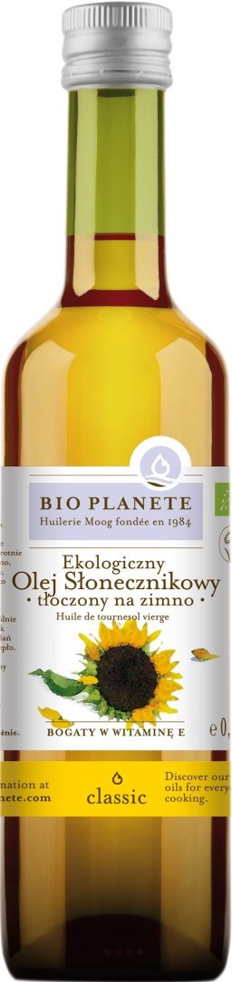OLEJ SŁONECZNIKOWY TŁOCZONY NA ZIMNO BIO 500 ml - BIO PLANETE BIO PLANETE (oleje i oliwy)