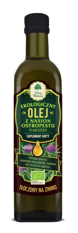 OLEJ Z OSTROPESTU PLAMISTEGO TŁOCZONY NA ZIMNO BIO 100 ml - DARY NATURY DARY NATURY - inne