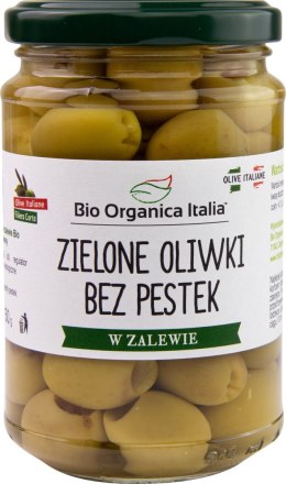 OLIWKI ZIELONE BEZ PESTEK W ZALEWIE BIO 280 g (150 g) (SŁOIK) - BIO ORGANICA ITALIA BIO ORGANICA ITALIA (przetwory warzywne)