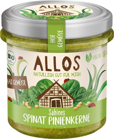 PASTA WARZYWNA ZE SZPINAKIEM I ORZESZKAMI PINIOWYMI BEZGLUTENOWA BIO 135 g - ALLOS ALLOS (musy, musli, chałwa, syrop z agawy) PASTA WARZYWNA ZE SZPINAKIEM I ORZESZKAMI PINIOWYMI BEZGLUTENOWA BIO 135 g - ALLOS ALLOS (musy, musli, chałwa, syrop z agawy)