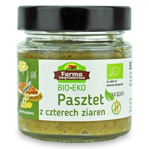 PASZTET WEGAŃSKI Z CZTERECH ZIAREN BEZGLUTENOWY BIO 160 g - FARMA ŚWIĘTOKRZYSKA FARMA ŚWIĘTOKRZYSKA (przetwory) PASZTET WEGAŃSKI Z CZTERECH ZIAREN BEZGLUTENOWY BIO 160 g - FARMA ŚWIĘTOKRZYSKA FARMA ŚWIĘTOKRZYSKA (przetwory)