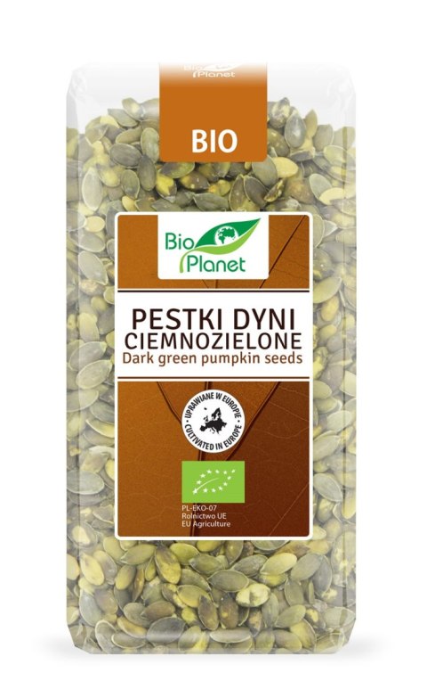 PESTKI DYNI CIEMNOZIELONE (UPRAWIANE W EUROPIE) BIO 350 g - BIO PLANET BIO PLANET - seria BRĄZOWA (orzechy i pestki) PESTKI DYNI CIEMNOZIELONE (UPRAWIANE W EUROPIE) BIO 350 g - BIO PLANET BIO PLANET - seria BRĄZOWA (orzechy i pestki)