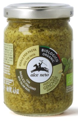 PESTO GENOVESE (SOS BAZYLIOWY) BIO 130 g - ALCE NERO ALCE NERO (włoskie produkty)
