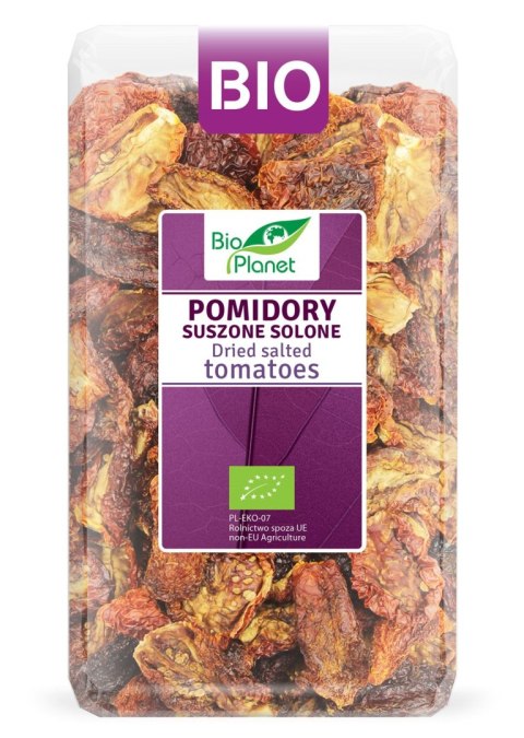 POMIDORY SUSZONE SOLONE BIO 400 g - BIO PLANET BIO PLANET - seria FIOLETOWA (owoce suszone) POMIDORY SUSZONE SOLONE BIO 400 g - BIO PLANET BIO PLANET - seria FIOLETOWA (owoce suszone)