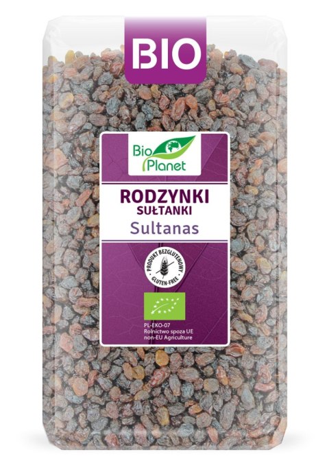 RODZYNKI SUŁTANKI BEZGLUTENOWE BIO 1 kg - BIO PLANET BIO PLANET - seria FIOLETOWA (owoce suszone) RODZYNKI SUŁTANKI BEZGLUTENOWE BIO 1 kg - BIO PLANET BIO PLANET - seria FIOLETOWA (owoce suszone)