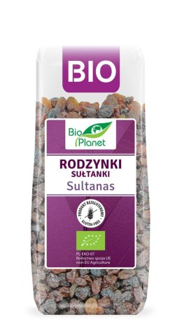 RODZYNKI SUŁTANKI BEZGLUTENOWE BIO 200 g - BIO PLANET BIO PLANET - seria FIOLETOWA (owoce suszone)