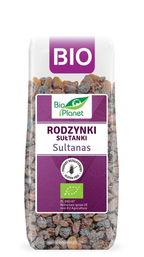 RODZYNKI SUŁTANKI BEZGLUTENOWE BIO 200 g - BIO PLANET BIO PLANET - seria FIOLETOWA (owoce suszone) RODZYNKI SUŁTANKI BEZGLUTENOWE BIO 200 g - BIO PLANET BIO PLANET - seria FIOLETOWA (owoce suszone)