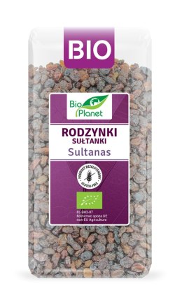 RODZYNKI SUŁTANKI BEZGLUTENOWE BIO 400 g - BIO PLANET BIO PLANET - seria FIOLETOWA (owoce suszone)