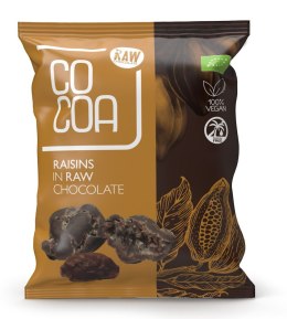 RODZYNKI W SUROWEJ CZEKOLADZIE BIO 70 g - COCOA COCOA (czekolady i bakalie w surowej czekoladzie)