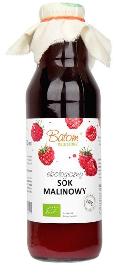SOK MALINOWY NFC BIO 750 ml - BATOM BATOM (oleje, soki, sole kąpielowe)