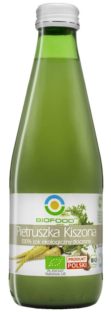 SOK Z PIETRUSZKI KISZONEJ NFC BEZGLUTENOWY BIO 300 ml - BIOFOOD BIOFOOD (soki, przetwory, octy, olej kokosowy) SOK Z PIETRUSZKI KISZONEJ NFC BEZGLUTENOWY BIO 300 ml - BIOFOOD BIOFOOD (soki, przetwory, octy, olej kokosowy)