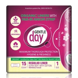 WKŁADKI HIGIENICZNE Z PASKIEM ANIONOWYM 15 szt. - GENTLE DAY GENTLE DAY (podpaski, tampony, wkładki)