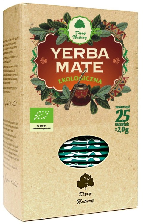 YERBA MATE BIO (25 x 2 g) 50 g - DARY NATURY DARY NATURY - herbatki YERBA MATE BIO (25 x 2 g) 50 g - DARY NATURY DARY NATURY - herbatki